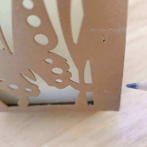 Butterfly Gold Metal Candle Holders White Unscented Candles VTG 1990s Set Of 2 - Picture 10 of 11